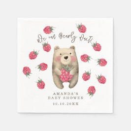 Bär - wir können frühzeitig die Babydusche warten Serviette