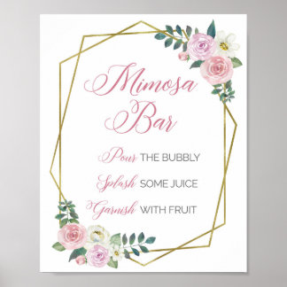 Bar-Zeichen für die Blumengeometrie Poster