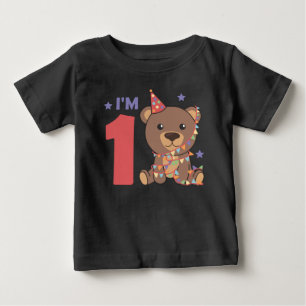 Bär zum ersten Geburtstag für Kinder 1 Jahr Ba Baby T-shirt