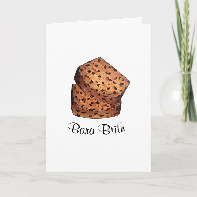 Bara Brith Welsh Speckled Brot Frucht Loaf UK Food Karte (Vorderseite)