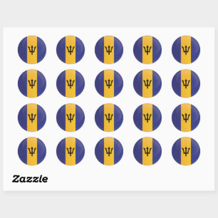 Barabados Round-Icon-Flagge Runder Aufkleber