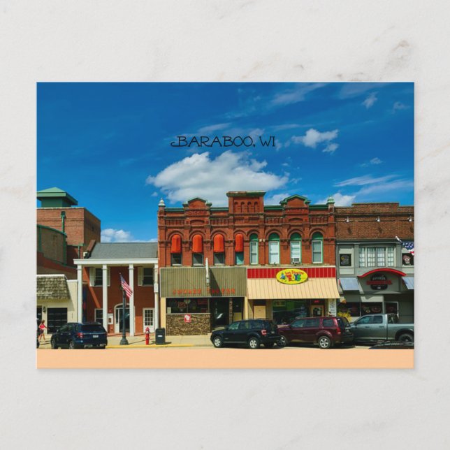 Baraboo, Wisconsin Postkarte (Vorderseite)