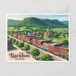Baraboo Wisconsin Postkarte