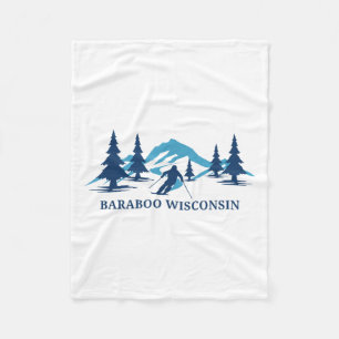 Baraboo Wisconsin Ski Resort Skifahren Skier T - S Fleecedecke