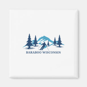 Baraboo Wisconsin Ski Resort Skifahren Skier T - S Magnet