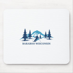 Baraboo Wisconsin Ski Resort Skifahren Skier T - S Mousepad