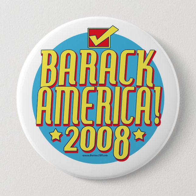 Barack Amerika Text Button (Vorderseite)