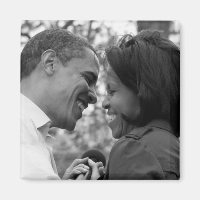 Barack & Michelle Kühlschrankmagnet Magnet (Vorne)