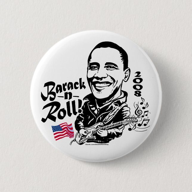 Barack N Rollenknopf Button (Vorderseite)