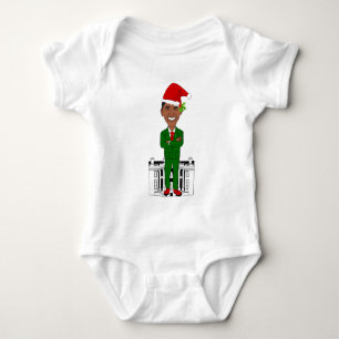 Barack-Oama-Santa-Klub Baby Strampler