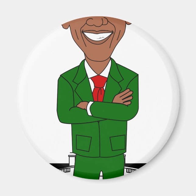 Barack-Oama-Santa-Klub Magnet (Vorne)