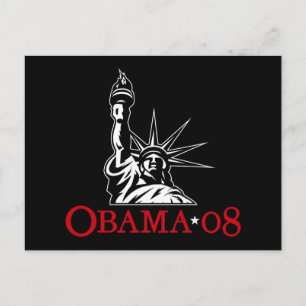 Barack Obama 2008 Statue of Liberty Postcard Postkarte