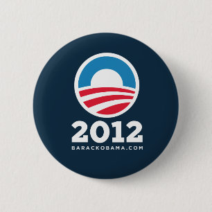 Barack Obama 2012 "O" (dunkelblau) Button