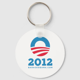 Barack Obama 2012 "O" (Weiß) Schlüsselanhänger