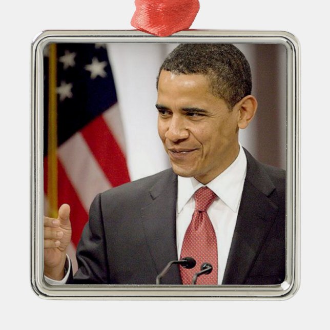 Barack Obama 2012 Ornament Aus Metall (Vorne)