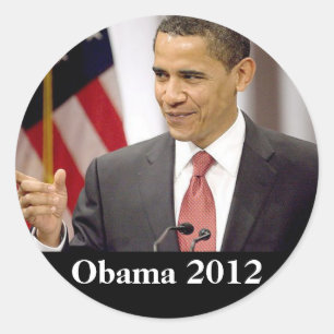 Barack Obama 2012 Runder Aufkleber
