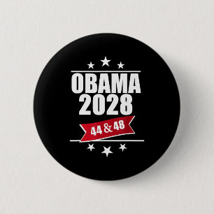 Barack Obama 2028 Präsident Amerikanische Flagge P Button
