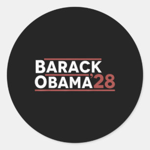Barack Obama 2028 Runder Aufkleber