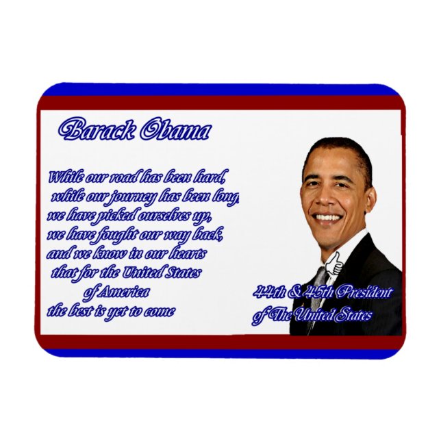 Barack Obama,44.&45 _Premium Flexi Magnet (Horizontal)