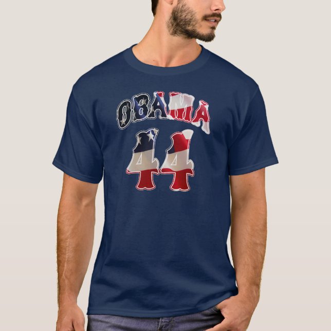 Barack Obama 44 Flaggent-shirt T-Shirt (Vorderseite)