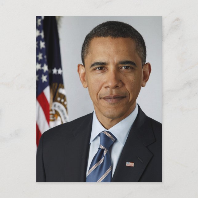 BARACK OBAMA 44. Präsident der Vereinigten Staaten Postkarte (Vorderseite)