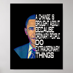 Barack Obama 44. Präsident Politische Zitate Poster