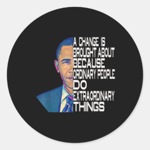 Barack Obama 44. Präsident Politische Zitate Runder Aufkleber