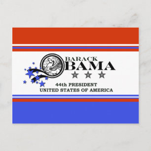 Barack Obama 44. Präsident Postkarte