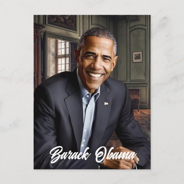 Barack Obama 44. Präsident Postkarte (Vorderseite)