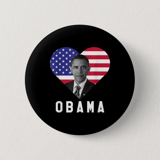 Barack Obama 44. US-Präsident I Liebe Obama Button (Vorderseite)