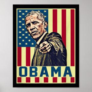 Barack Obama 44. US-Präsident Pop Art Vintag uns Poster