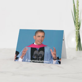 Barack Obama Abschluss-Gruß-Karte Karte
