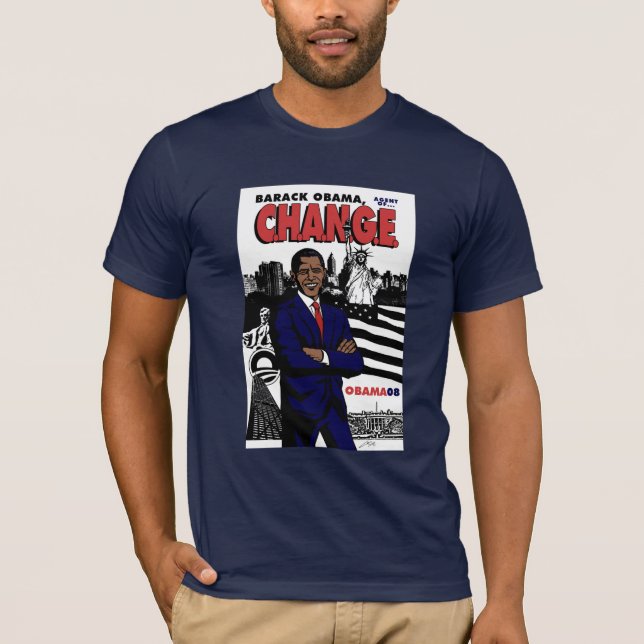 Barack Obama: Agent von C.H.A.N.G.E. T-Shirt (Vorderseite)