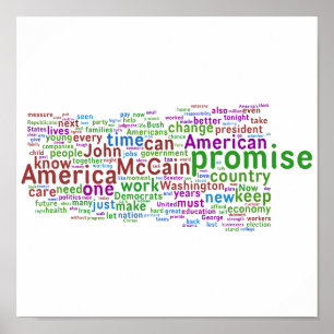 Barack Obama Akzeptanzrede Poster