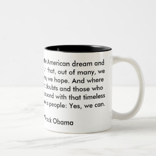 Barack Obama - Akzeptanzrede Zweifarbige Tasse