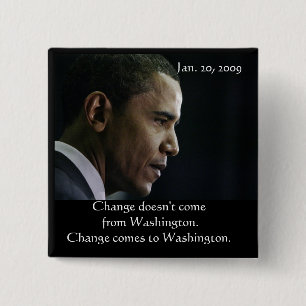 Barack Obama Änderungs-Knopf Button