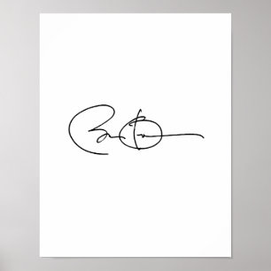 BARACK OBAMA AUTOGRAPH -.png Poster