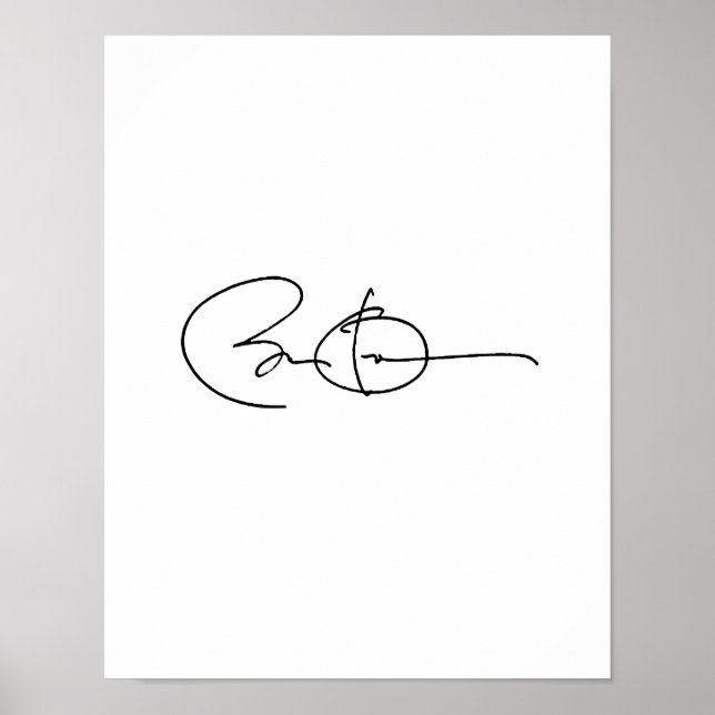 BARACK OBAMA AUTOGRAPH -.png Poster (Vorne)