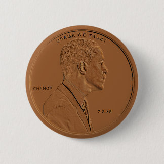 Barack Obama Bronzepenny-Rundschreiben-Knopf Button