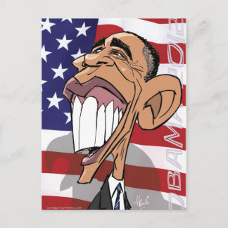 Barack Obama Cartoon Karikatur Postkarte
