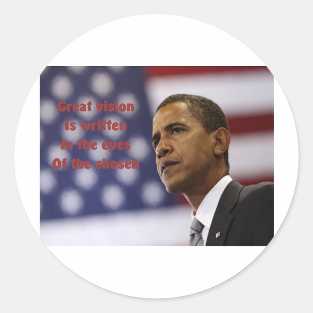 Barack Obama Chosen Runder Aufkleber (Vorderseite)