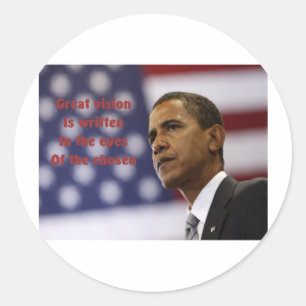 Barack Obama Chosen Runder Aufkleber