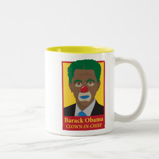 Barack Obama Clown Zweifarbige Tasse