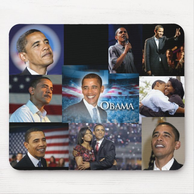 Barack Obama Collage Mousepad (Vorne)