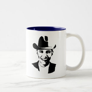 Barack Obama Cowboyhut Zweifarbige Tasse