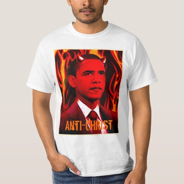 Barack Obama der Antichrist T-Shirt (Vorderseite)