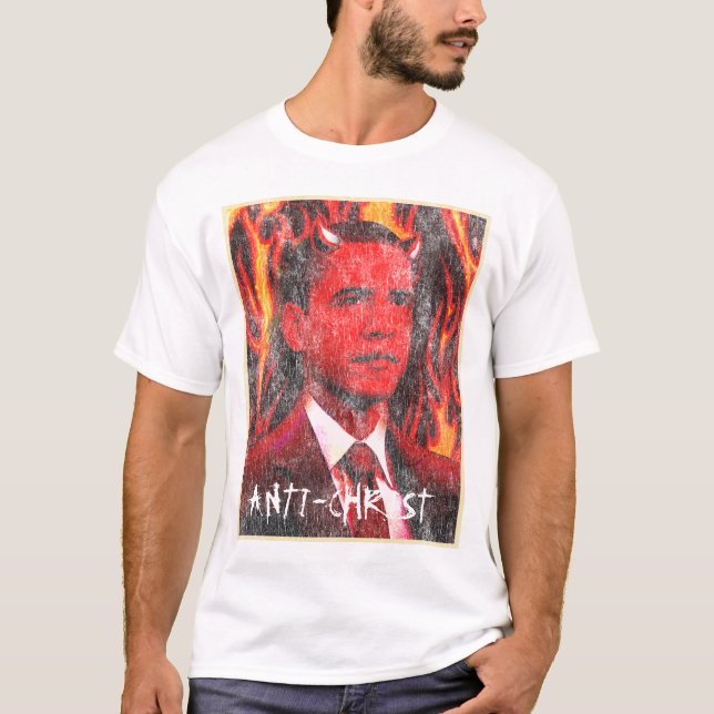 Barack Obama der Antichrist T-Shirt (Vorderseite)