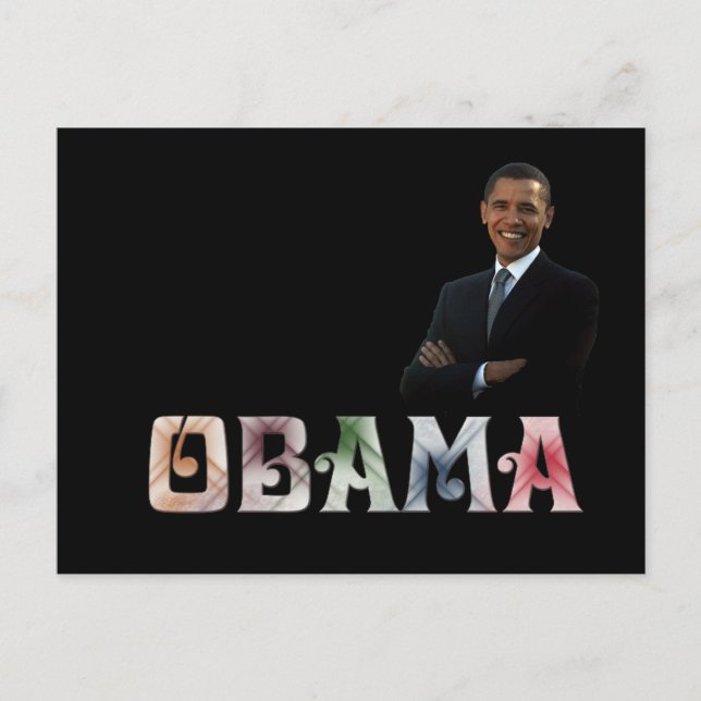Barack Obama Design Postkarte (Vorderseite)