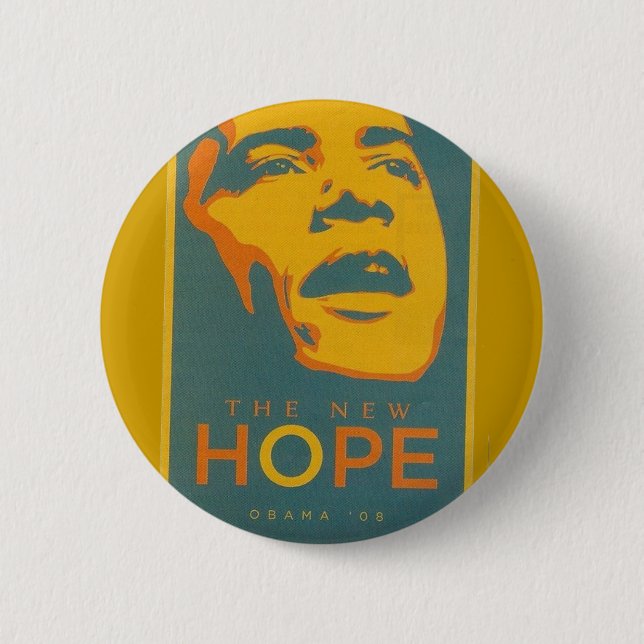 Barack Obama die neue Hoffnung Button (Vorderseite)