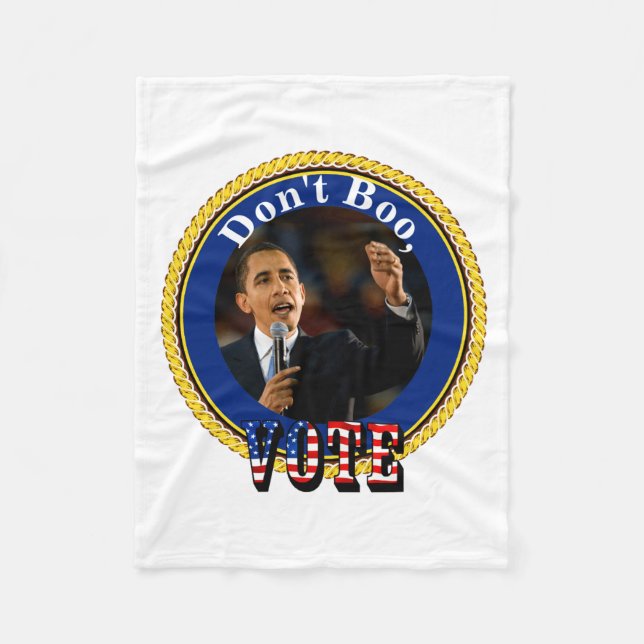 Barack Obama Dont Boo Vote  Fleecedecke (Vorderseite)